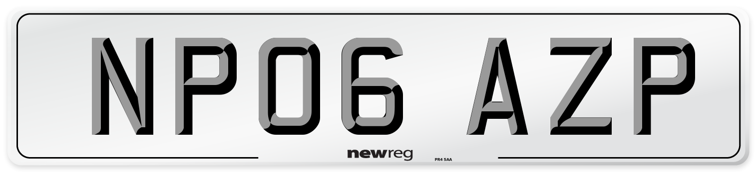 NP06 AZP Number Plate from New Reg